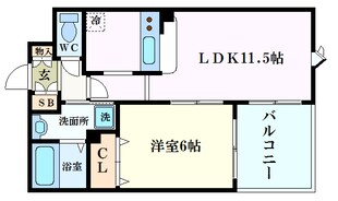 アコテドゥシェヌ夙川の物件間取画像